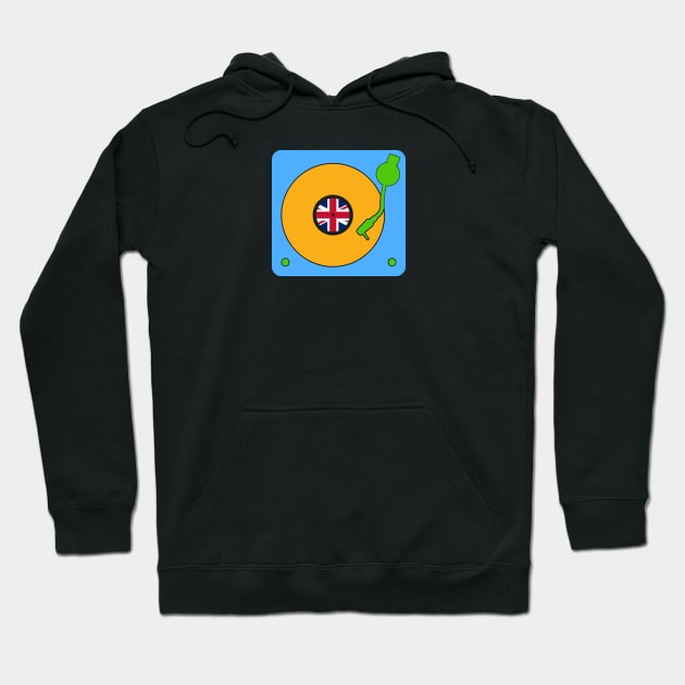 BritPop Turntable Hoodie by My Geeky Tees - T-Shirt Designs